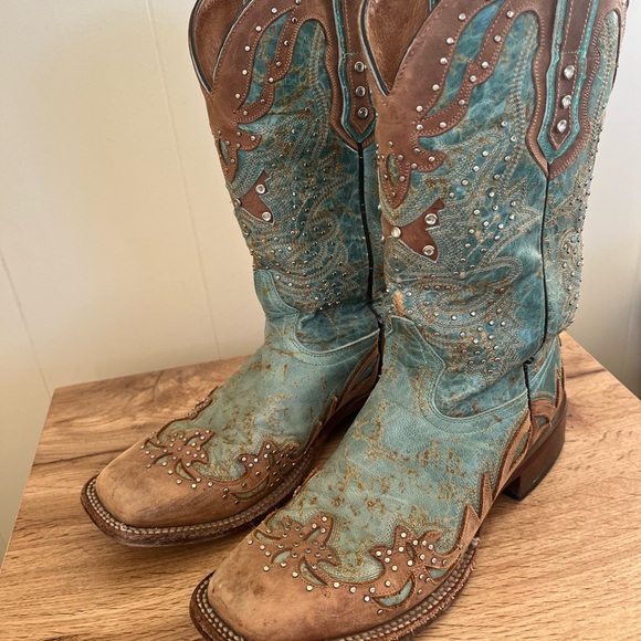 Johnny Ringo Square Toe Western Boots - Picture 2 of 11